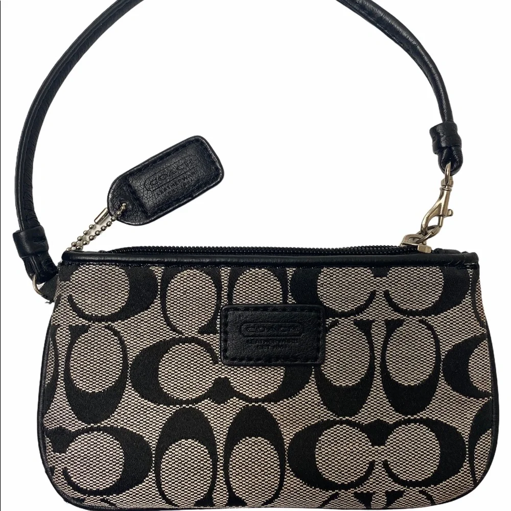 Coach black wristlet